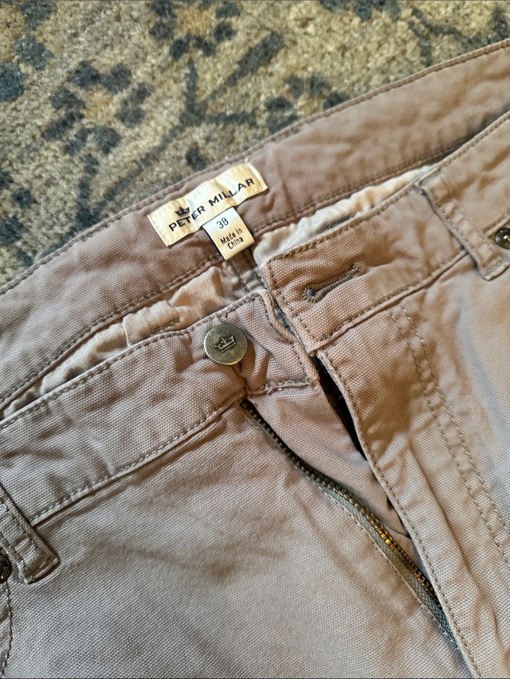 Peter Millar Light Taupe Cotton Chinos